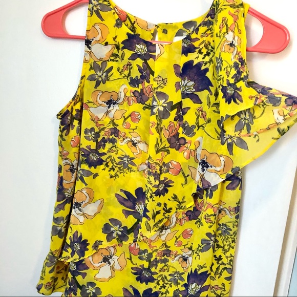 Anthropologie HD in Paris yellow floral flutter - Picture 5 of 8